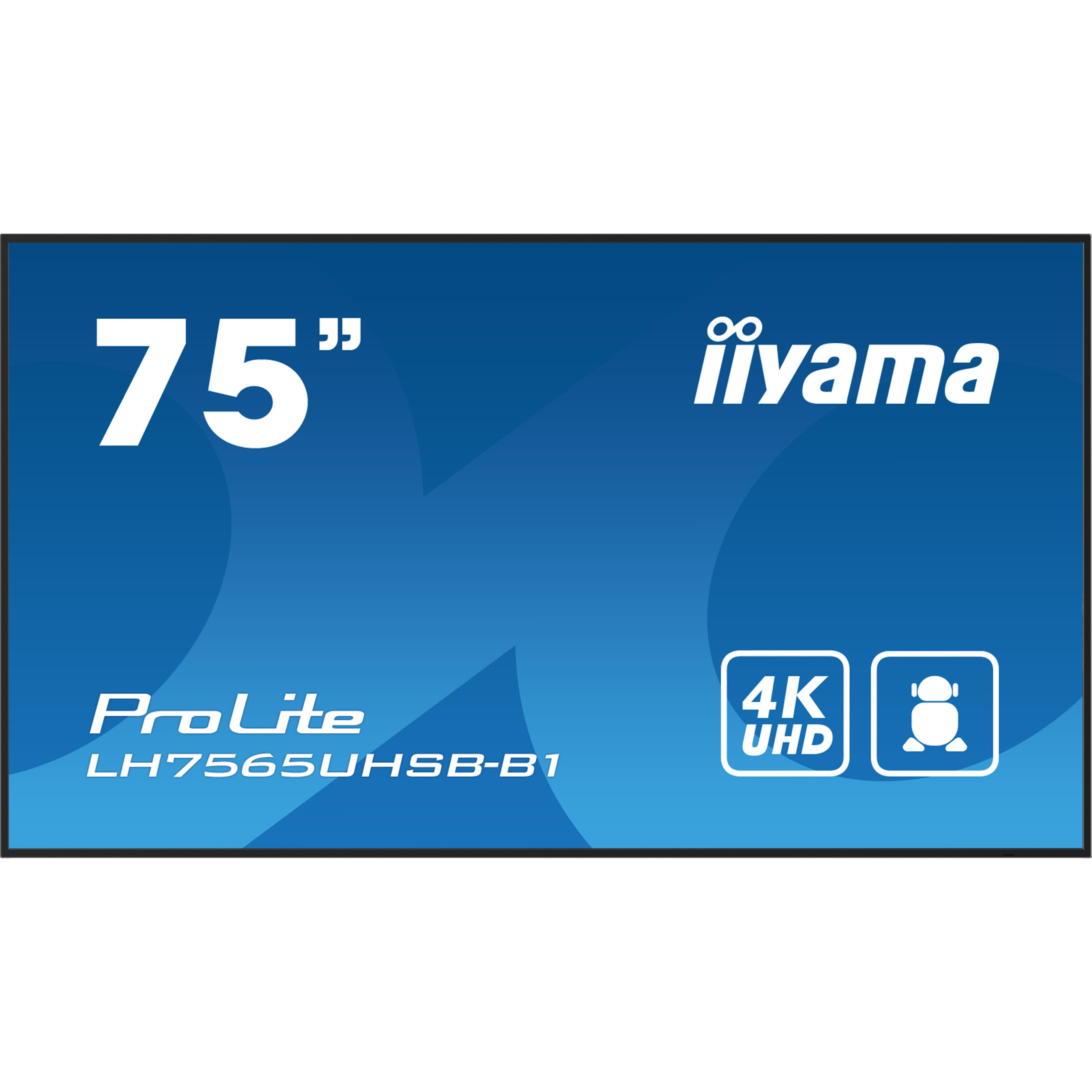 iiyama ProLite LH7565UHSB-B1 75" Class (74.5" viewable) LED-backlit LCD display - 4K - for digital signage-6