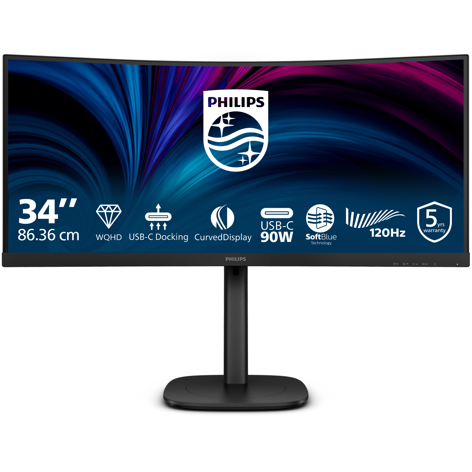 Monitor PHILIPS 34B2U3600C - 34 inča, WQHD 3440 x 1440, zakrivljen-5