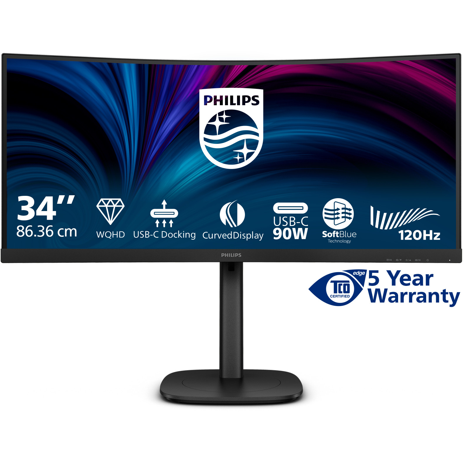 Monitor PHILIPS 34B2U3600C - 34 inča, WQHD 3440 x 1440, zakrivljen-11