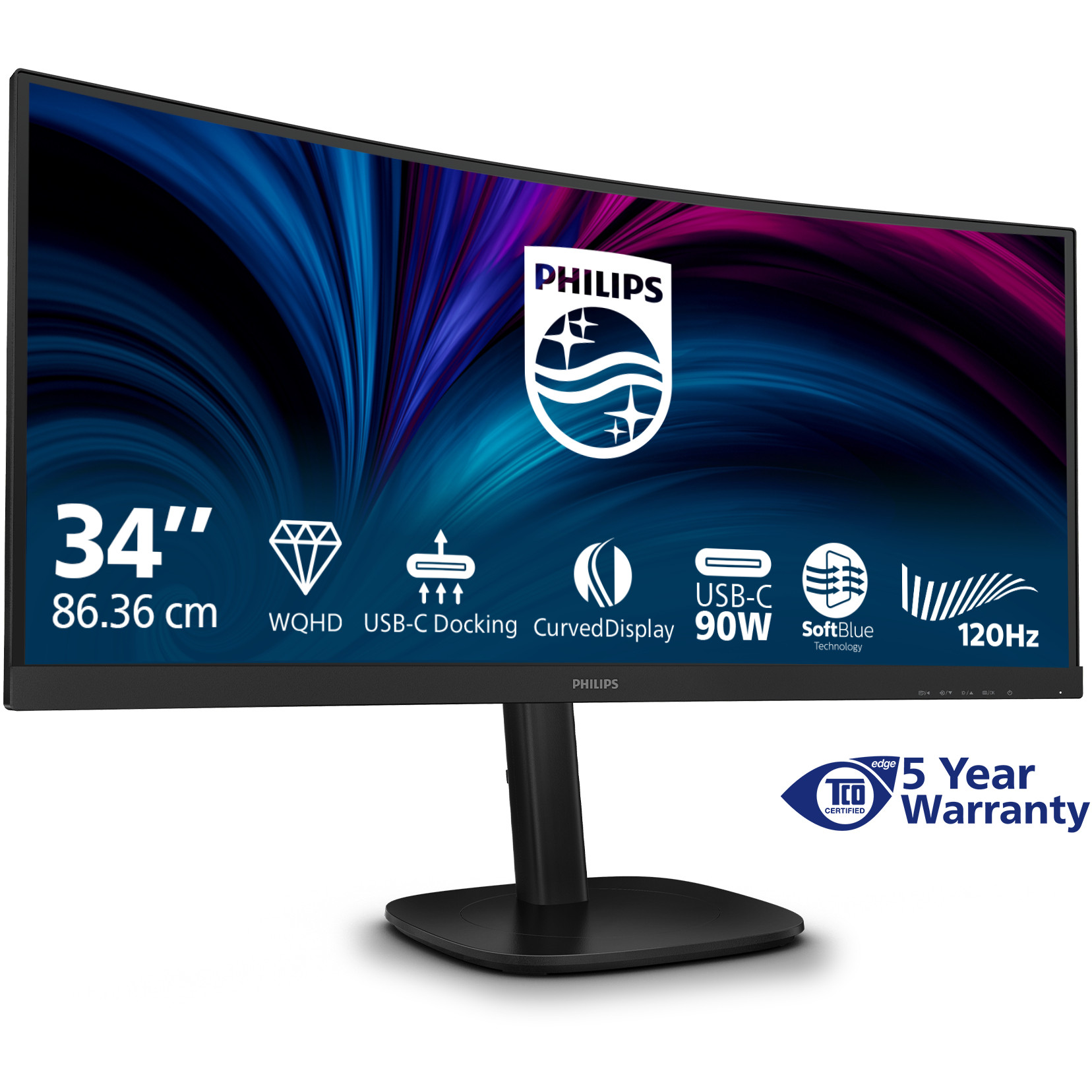 Monitor PHILIPS 34B2U3600C - 34 inča, WQHD 3440 x 1440, zakrivljen-12