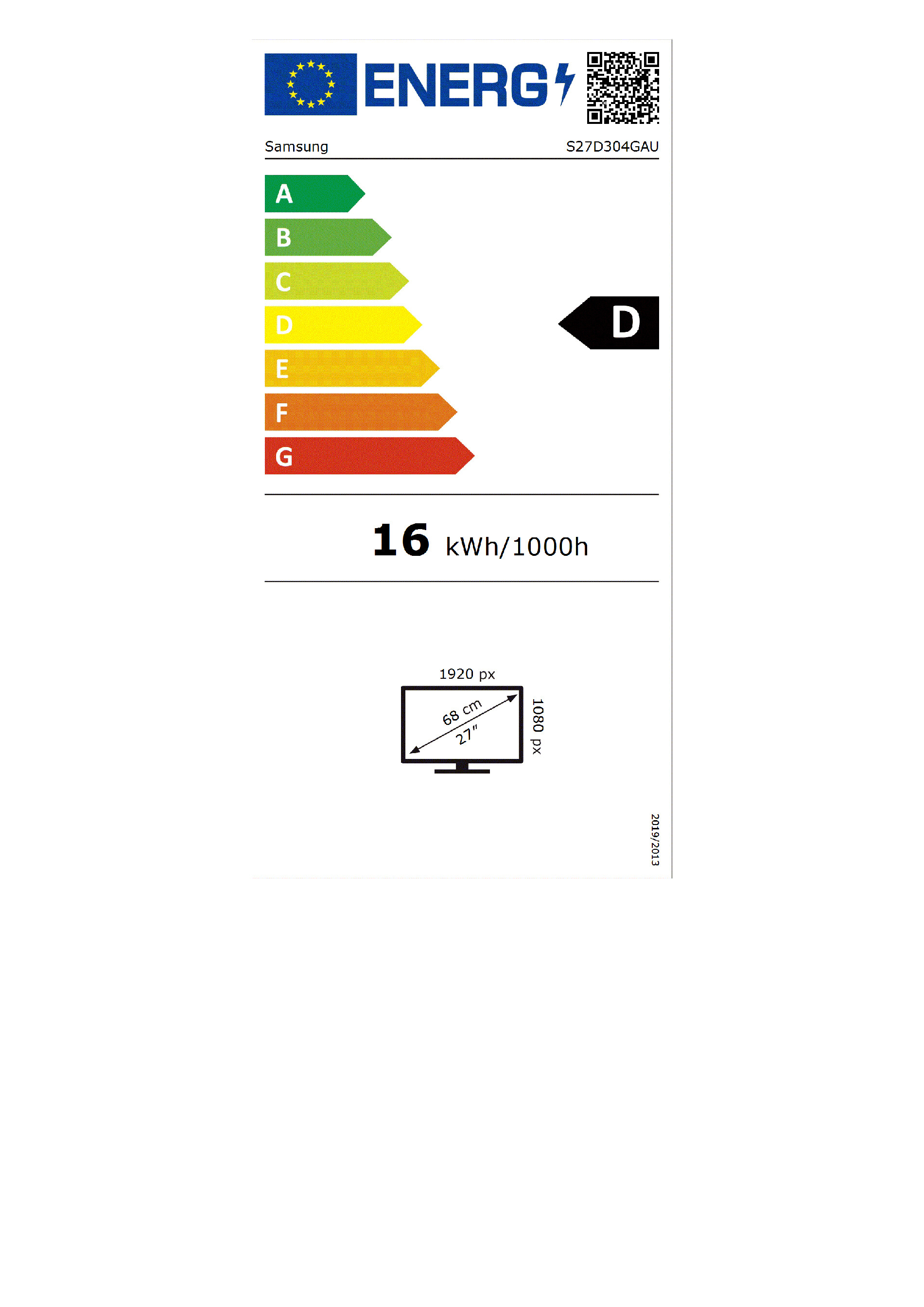 Monitor SAMSUNG S27D304GAU (27 inča, 1920 x 1080, 250 cd/m², 178°, 5 ms)-2