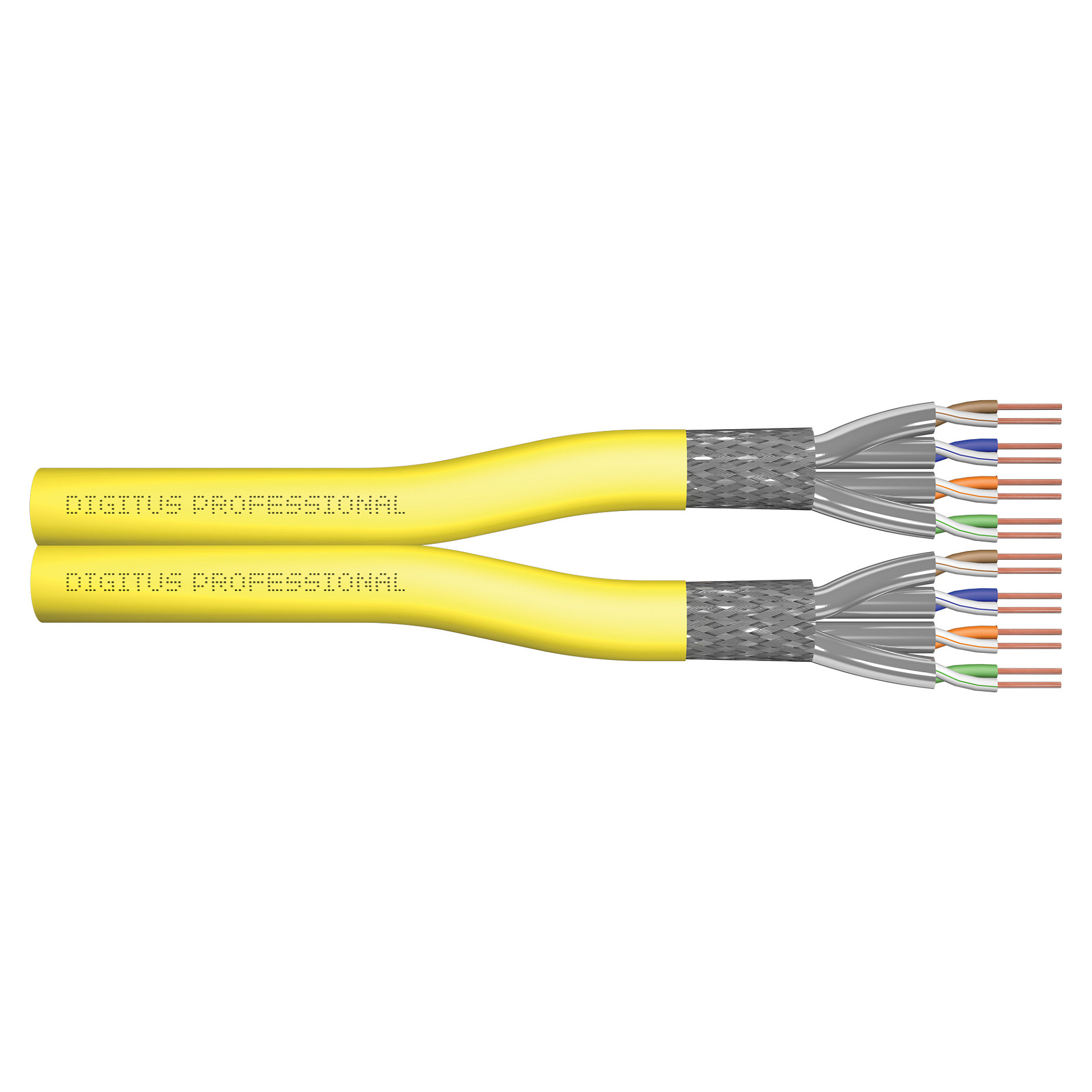 Instalacijski mrežni kabel DIGITUS CAT 7a S/FTP (500m, 1500 MHz, LSZH, žuti)-0