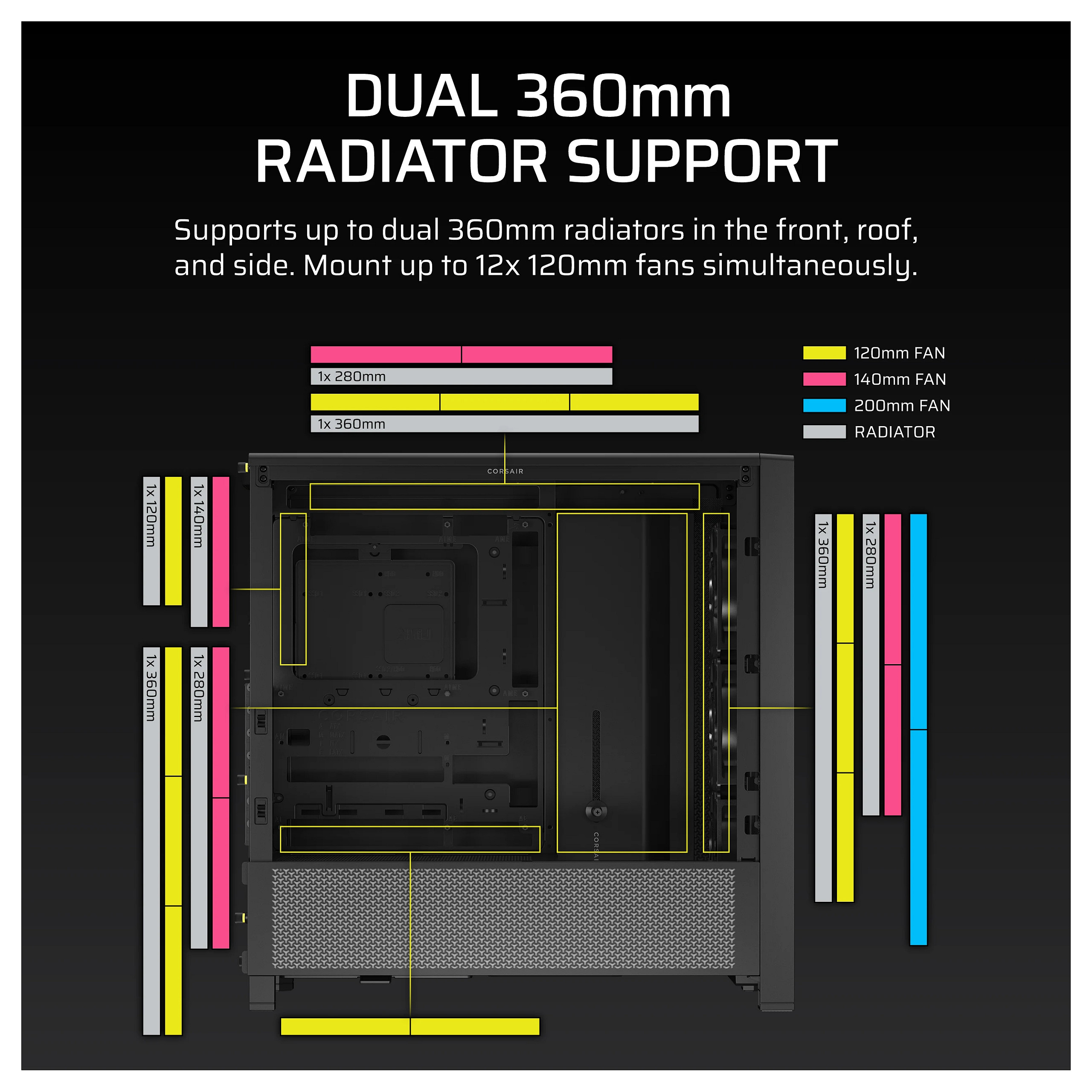 CORSAIR FRAME 4000D RS - midi-tower - extended ATX-20