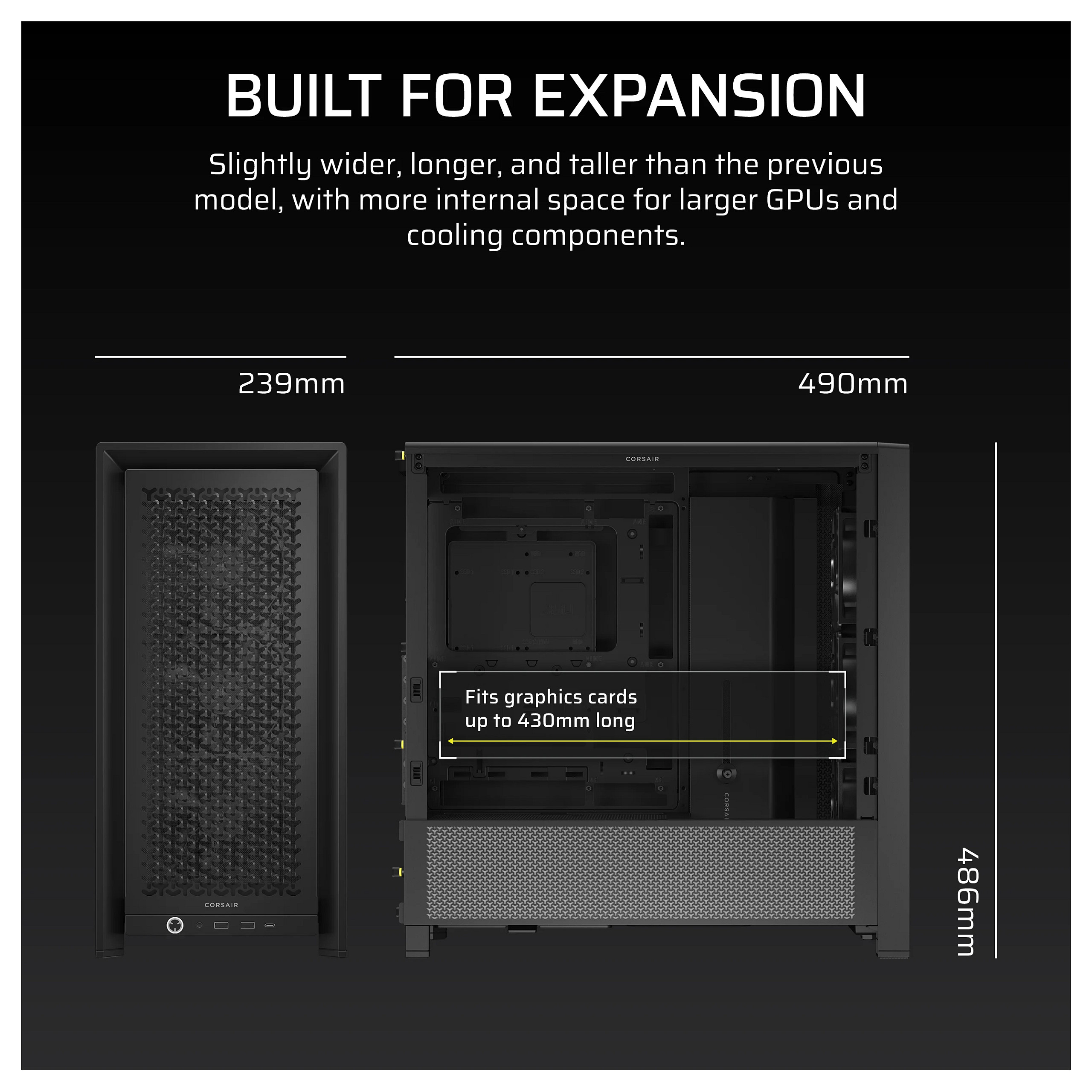 CORSAIR FRAME 4000D RS - midi-tower - extended ATX-23