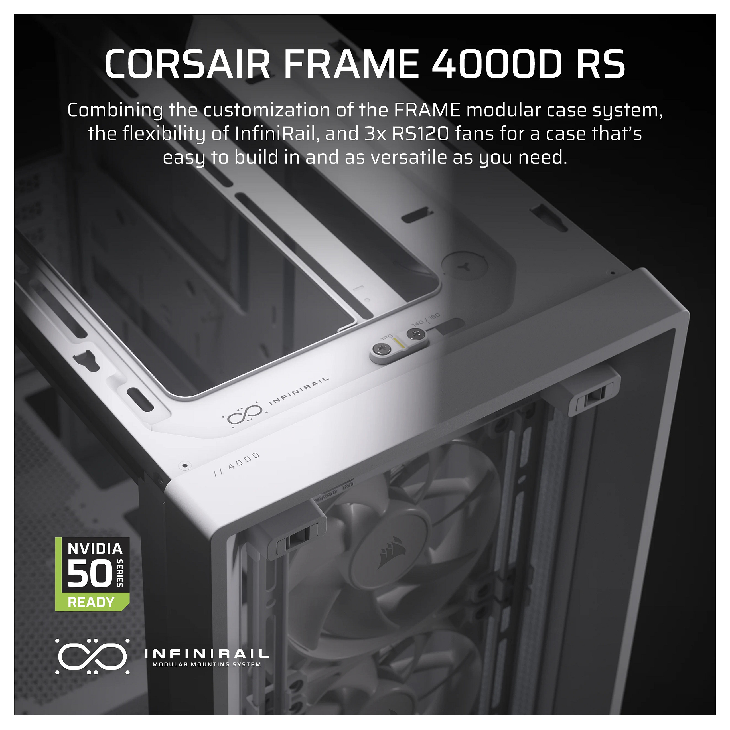 Kućište za računalo CORSAIR FRAME 4000D RS (midi-tower, extended ATX, staklena bočna ploča, 3D Y-pattern airflow)-16