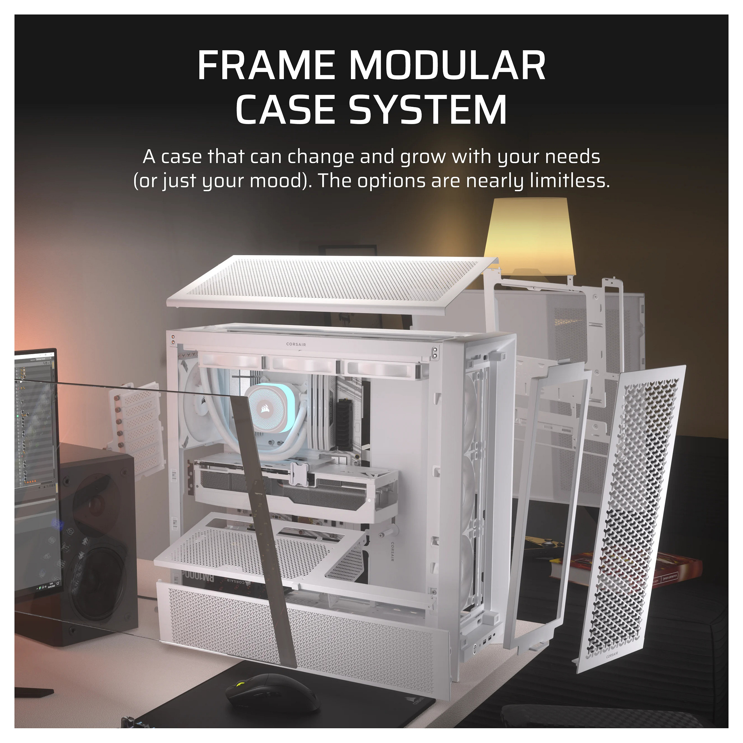 Kućište za računalo CORSAIR FRAME 4000D RS (midi-tower, extended ATX, staklena bočna ploča, 3D Y-pattern airflow)-17