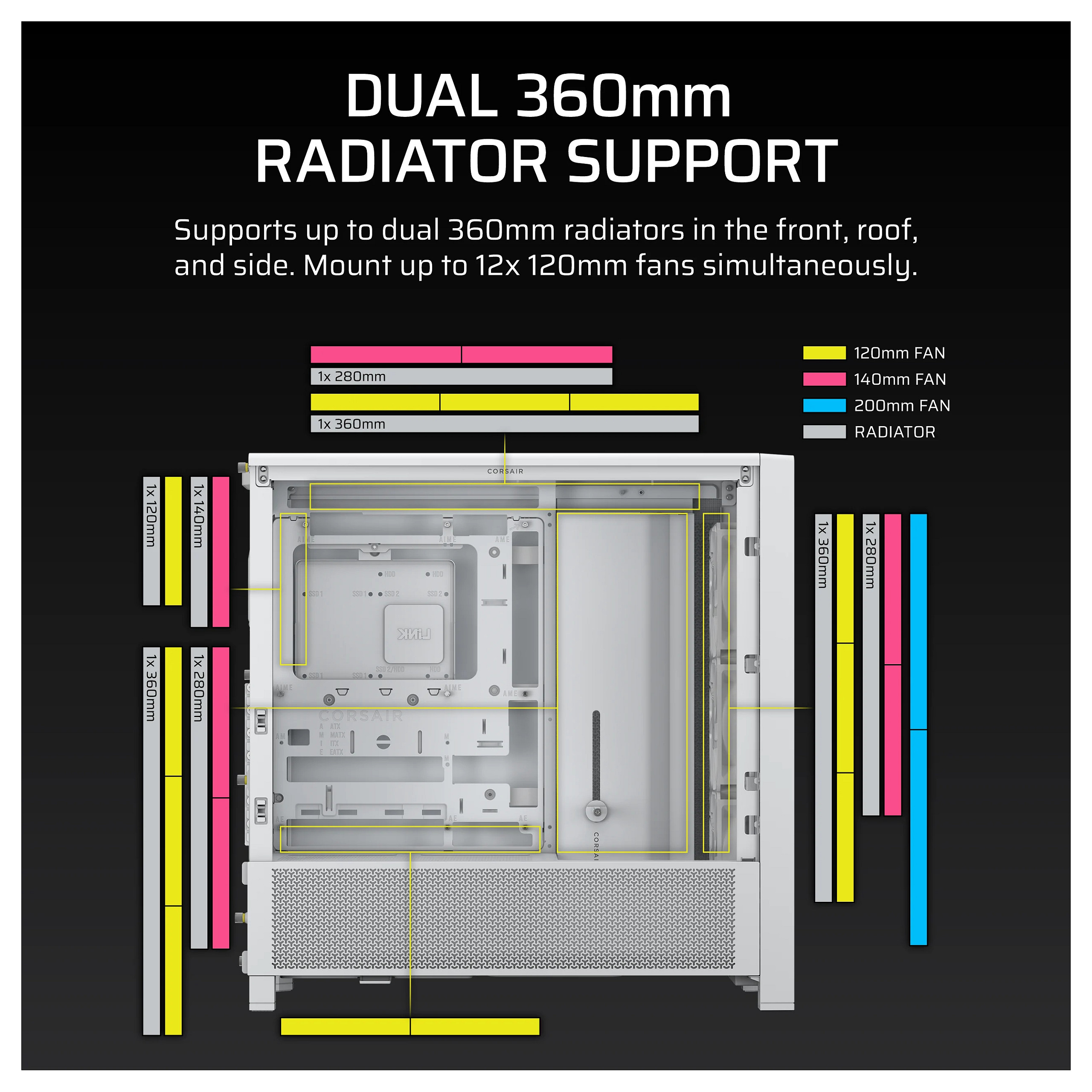 Kućište za računalo CORSAIR FRAME 4000D RS (midi-tower, extended ATX, staklena bočna ploča, 3D Y-pattern airflow)-20