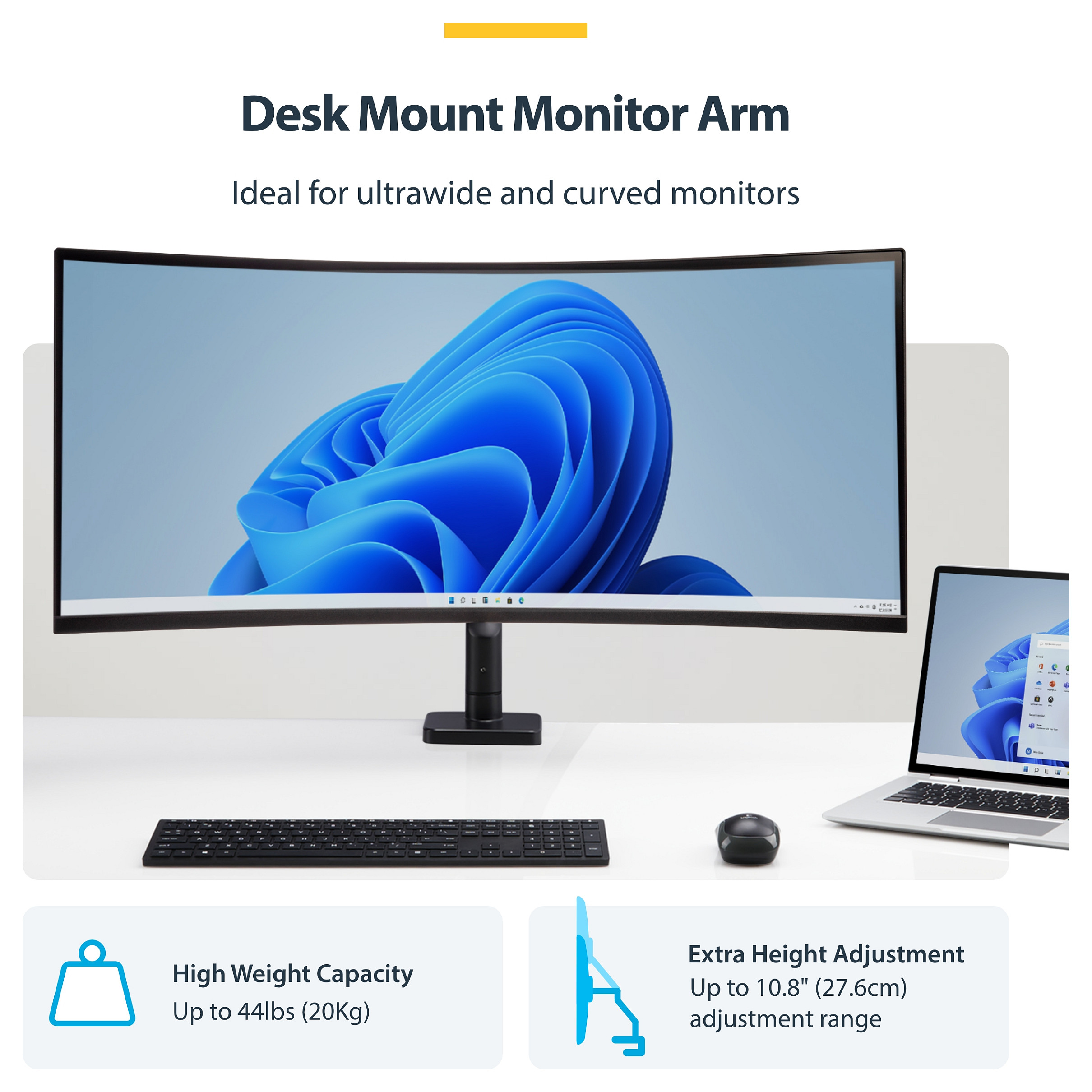 Stolni nosač za monitor STARTECH.COM ARMPIVOT2, za zaslone do 49", do 20kg, VESA-6