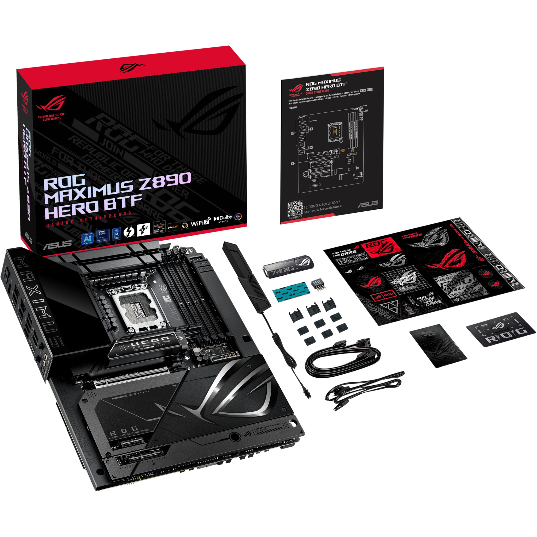 Motherboard ASUS ROG MAXIMUS Z890 HERO BTF - ATX - LGA1851 Socket - Z890-14
