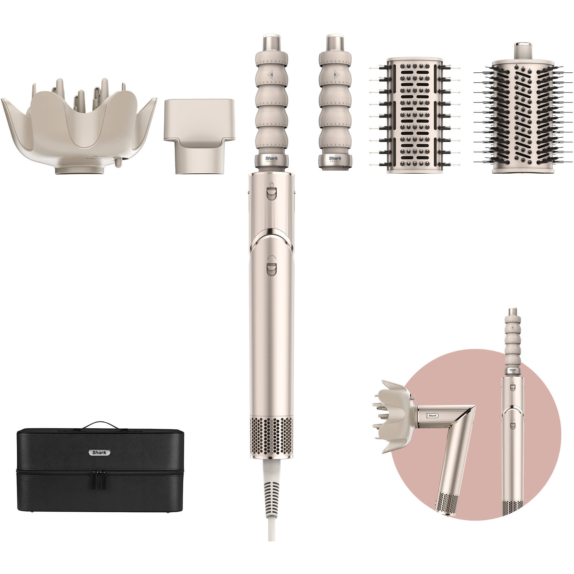 Shark FlexStyle HD446SLEU - hair dryer/hair styler - stone-8
