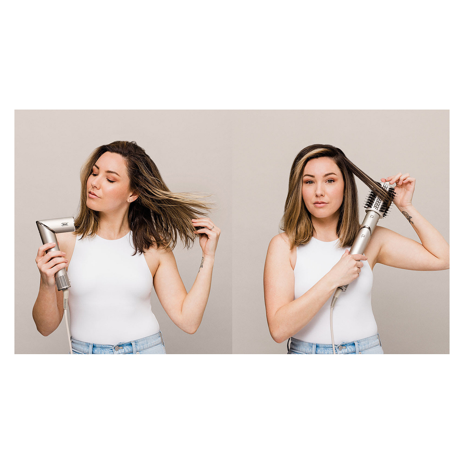 Shark FlexStyle HD446SLEU - hair dryer/hair styler - stone-11