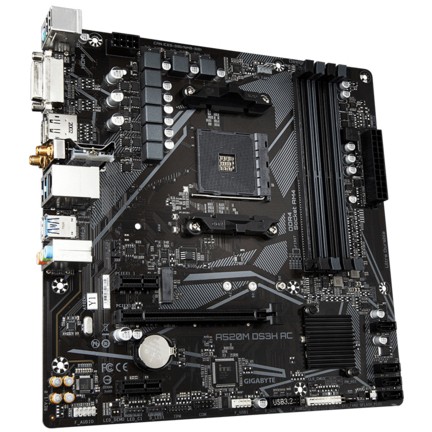 Matična ploča GIGABYTE A520M DS3H AC (Socket AM4, AMD A520, DDR4 do 4600 MHz, HDMI/DP, USB 3.2 Gen 1)-5
