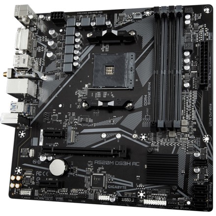 Matična ploča GIGABYTE A520M DS3H AC (Socket AM4, AMD A520, DDR4 do 4600 MHz, HDMI/DP, USB 3.2 Gen 1)-6