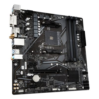 Matična ploča GIGABYTE A520M DS3H AC (Socket AM4, AMD A520, DDR4 do 4600 MHz, HDMI/DP, USB 3.2 Gen 1)-0