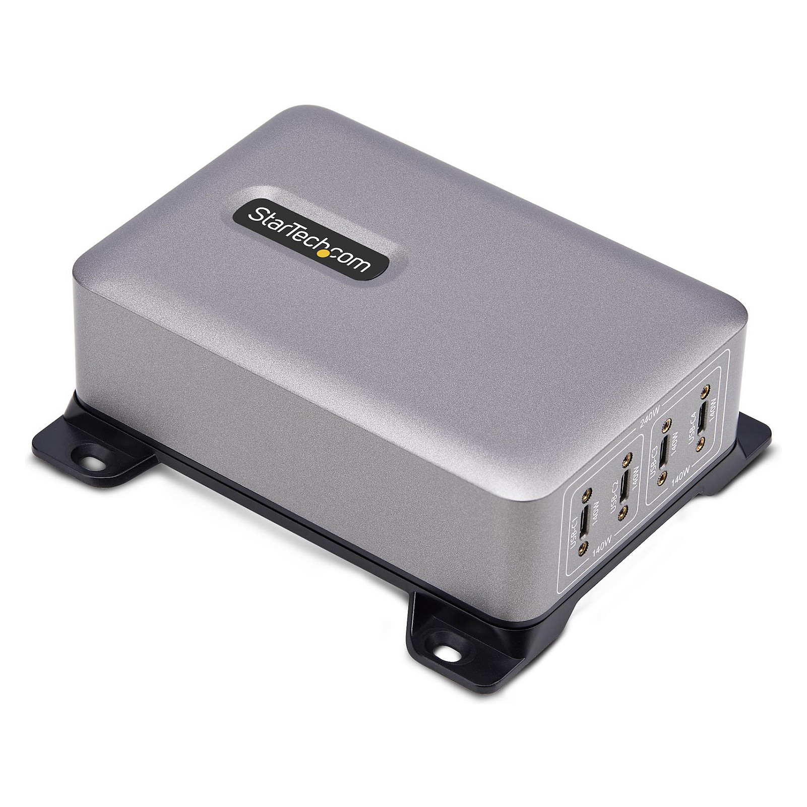 Punjač STARTECH.COM 4-Port USB-C (240W, 140W EPR, GaN, nosač za montažu)-4