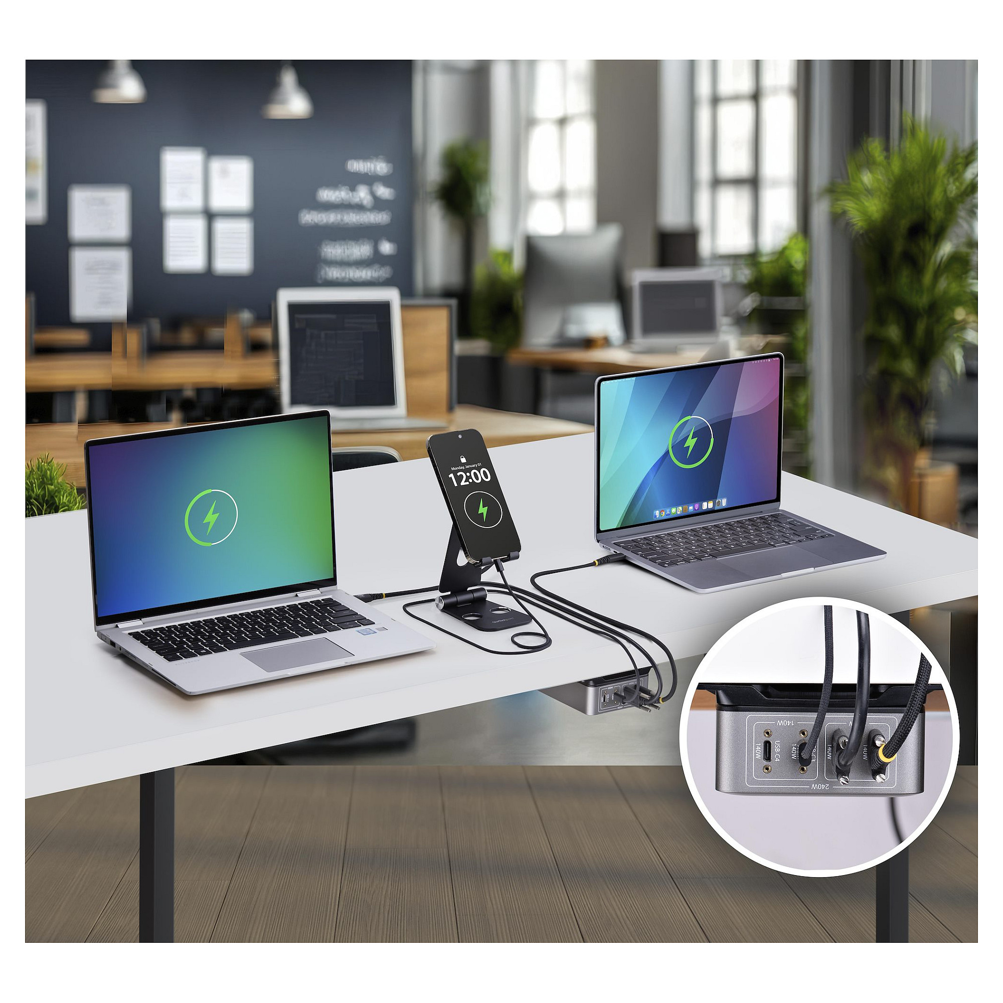 Punjač STARTECH.COM 4-Port USB-C (240W, 140W EPR, GaN, nosač za montažu)-18