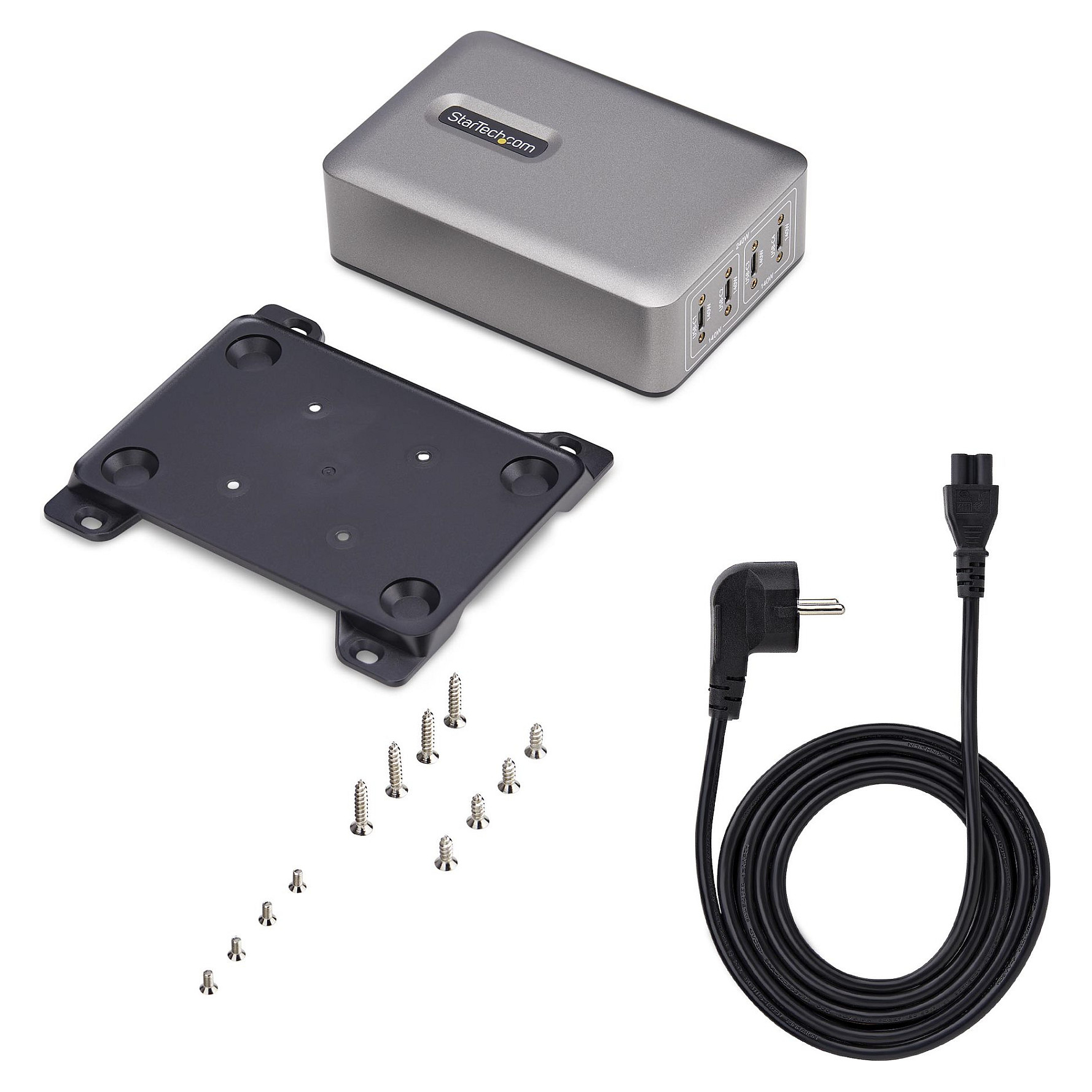 Punjač STARTECH.COM 4-Port USB-C (240W, 140W EPR, GaN, nosač za montažu)-19
