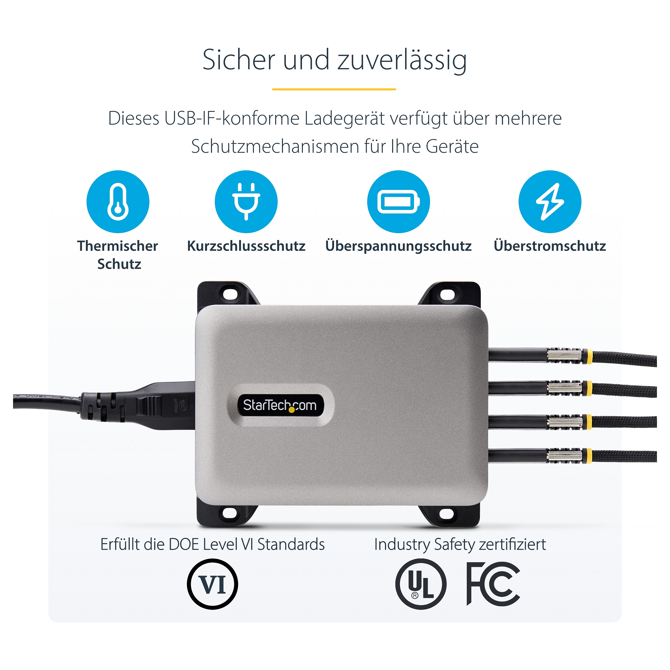 Punjač STARTECH.COM 4-Port USB-C (240W, 140W EPR, GaN, nosač za montažu)-26