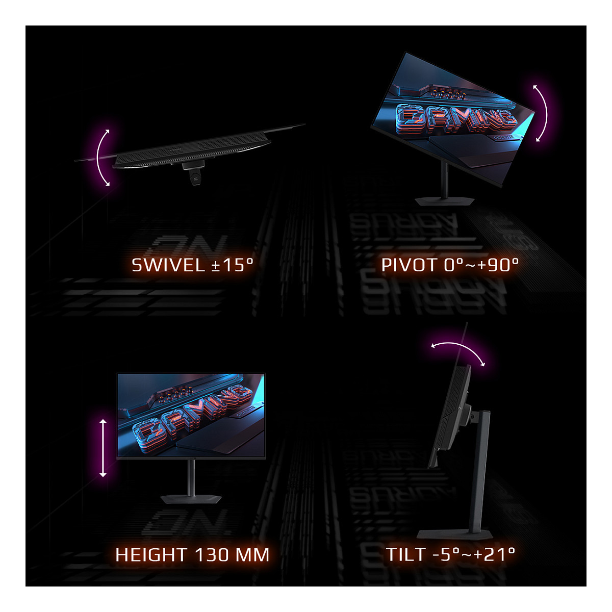 Monitor GIGABYTE MO32U (32", UHD, 165Hz, OLED)-23