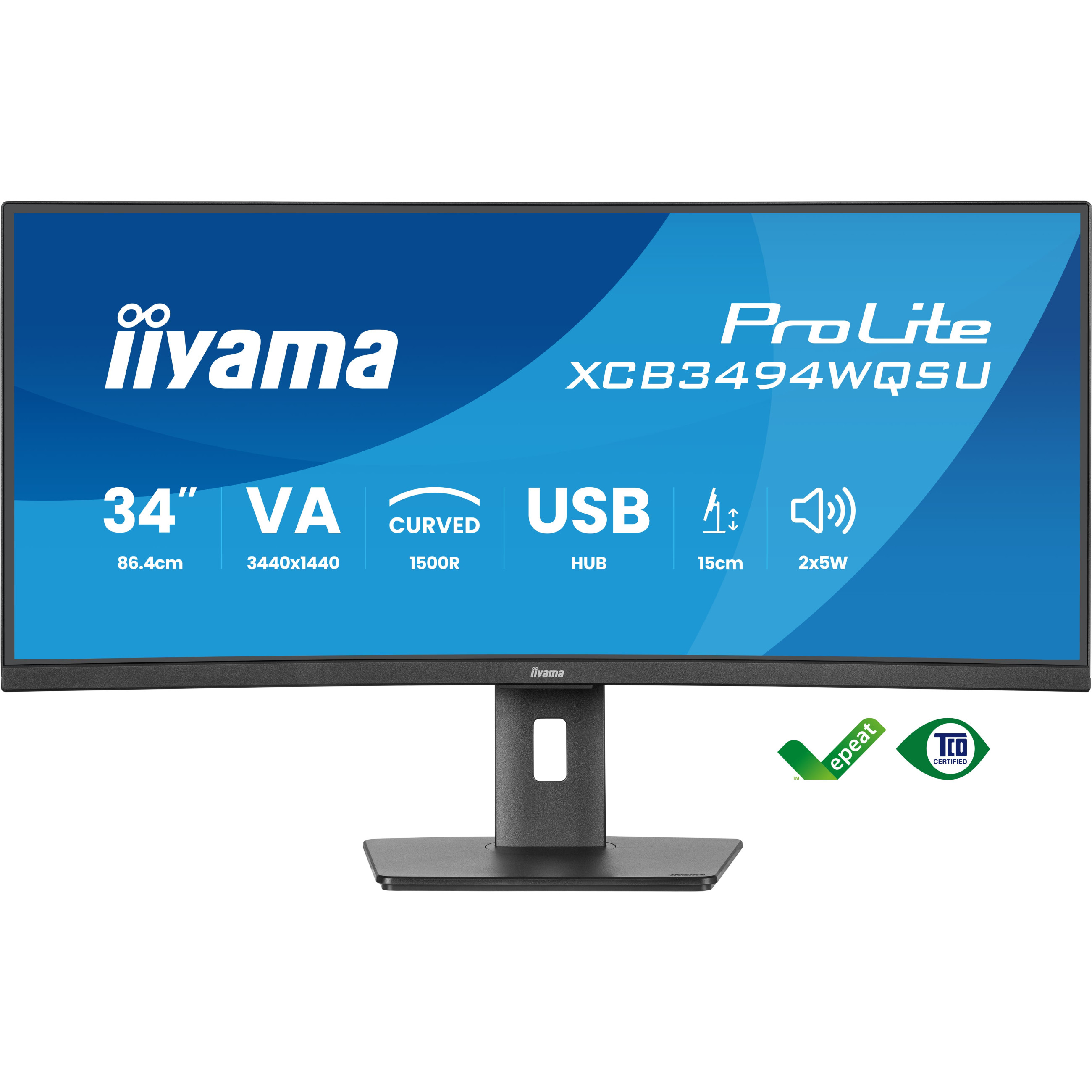 Monitor IIYAMA Dis 34 PL XCB3494WQSU-B1 IPS UQHD-7