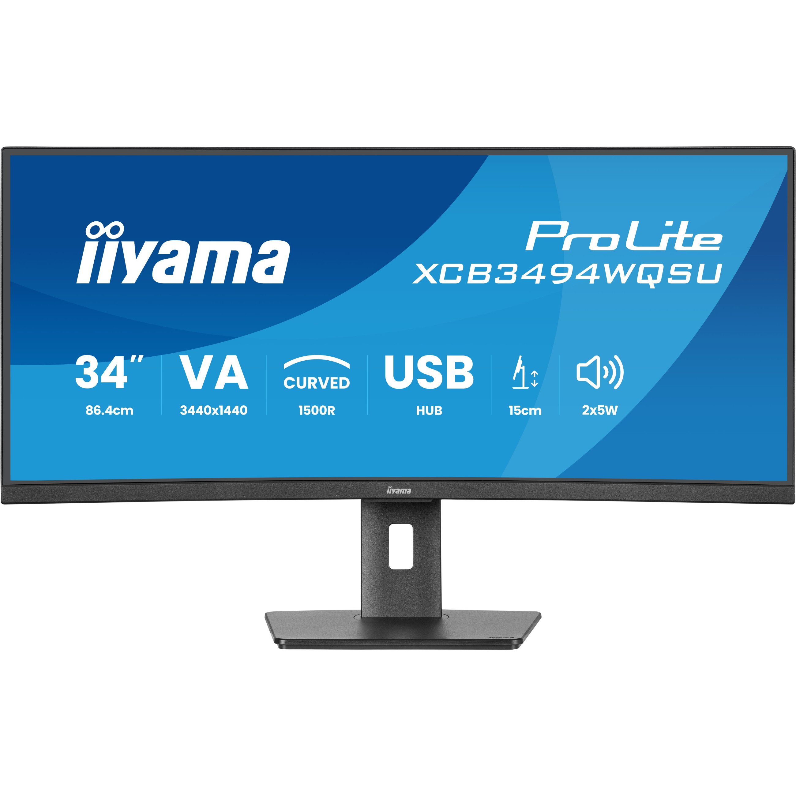 Monitor IIYAMA Dis 34 PL XCB3494WQSU-B1 IPS UQHD-11