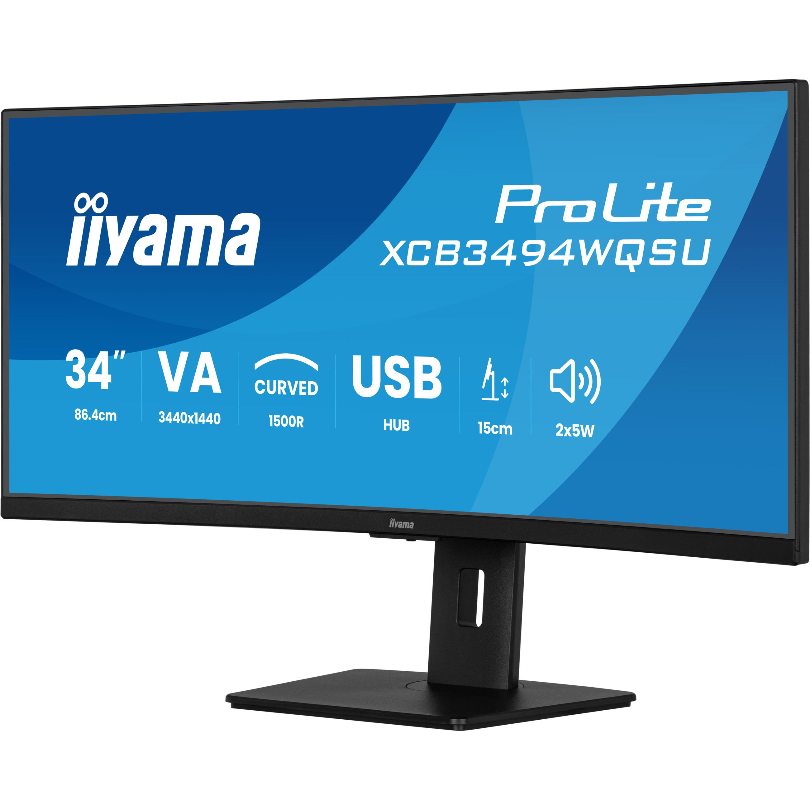 Monitor IIYAMA Dis 34 PL XCB3494WQSU-B1 IPS UQHD-13