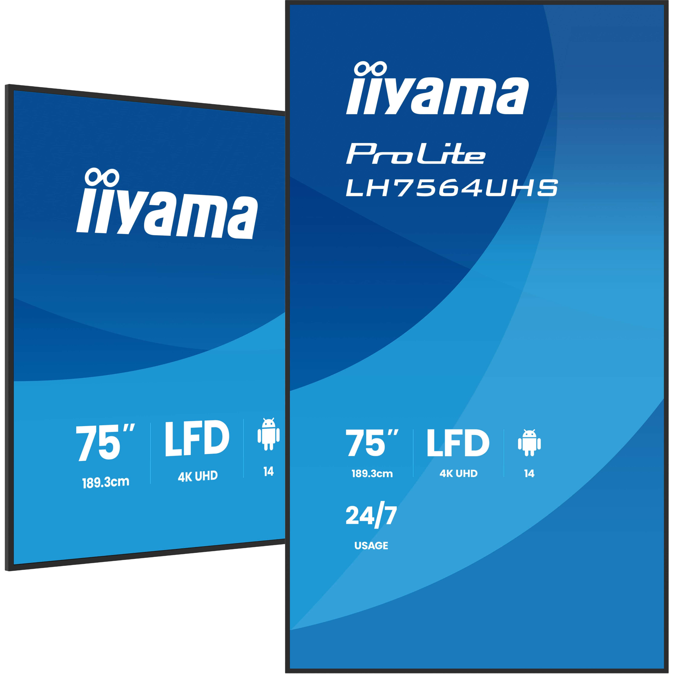 Monitor IIYAMA LH7564UHS-B1AG (75", UHD)-7