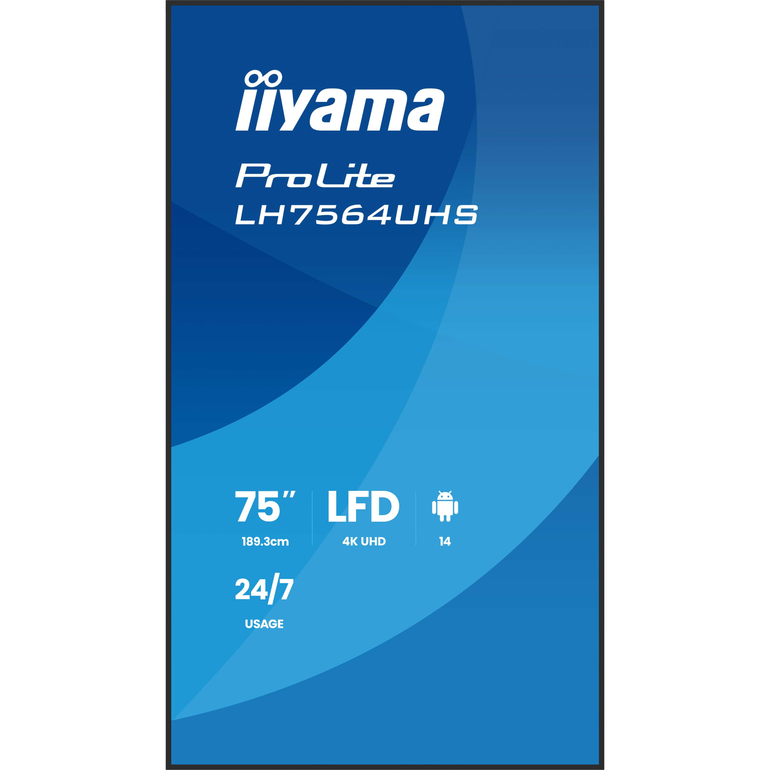 Monitor IIYAMA LH7564UHS-B1AG (75", UHD)-14
