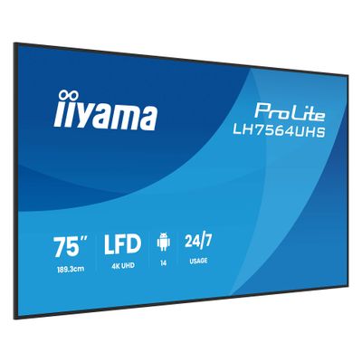 Monitor IIYAMA LH7564UHS-B1AG (75", UHD)-1