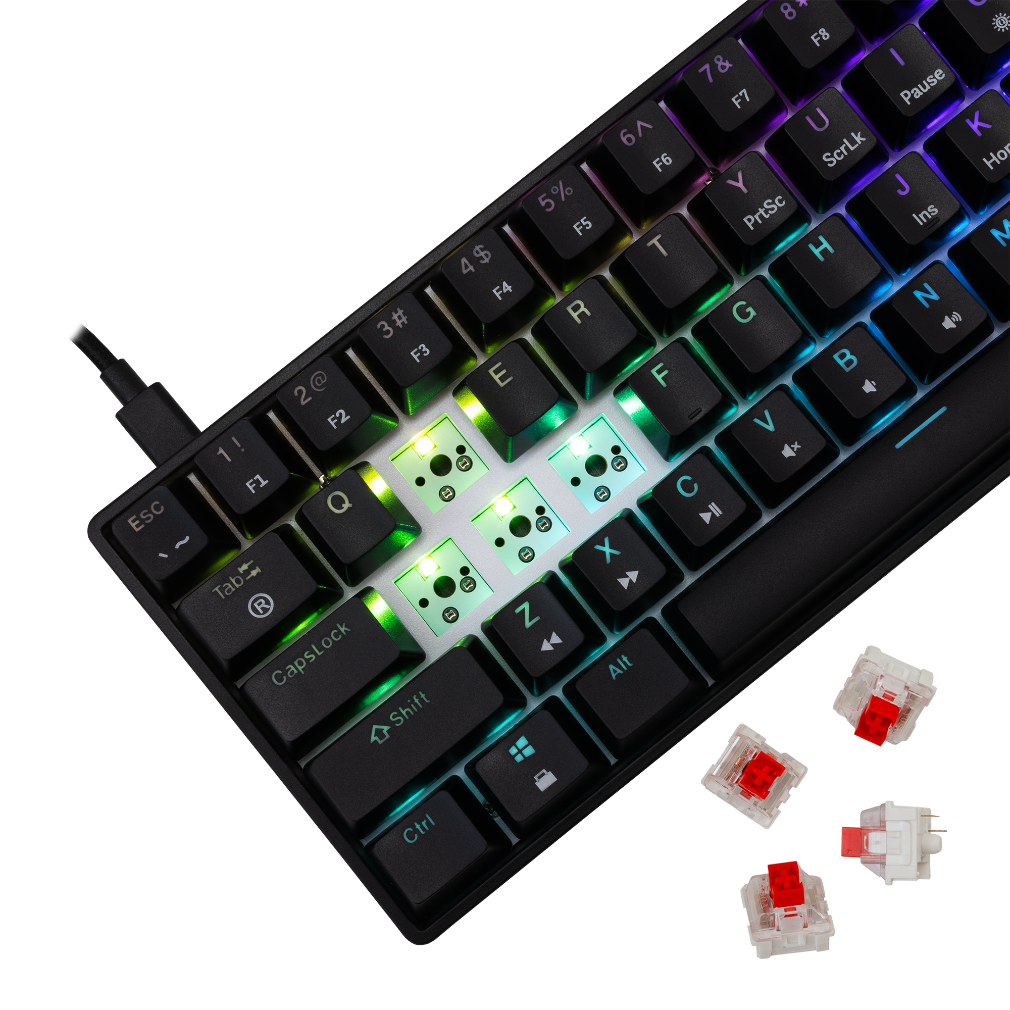 Tipkovnica WHITE SHARK GK-004111 SHINOBI-2 crna boja - Mehanička / US - RED SW-19