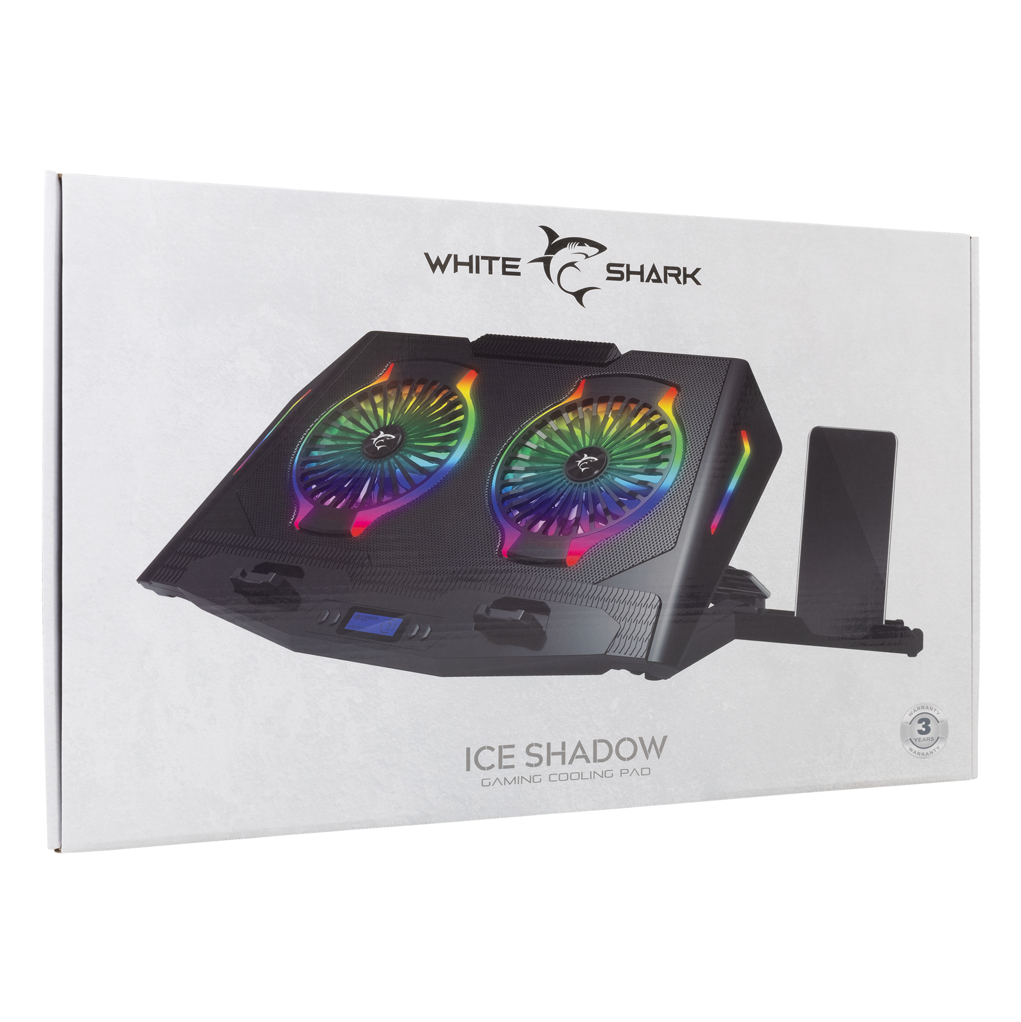 Hladnjak za laptop WHITE SHARK GCP-10 ICE SHADOW / 2 vent. RGB-9