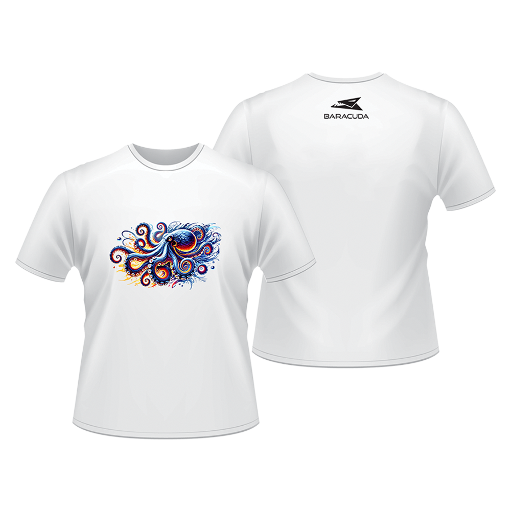 Majica BARACUDA PROMO T-SHIRT (Bijela, XS, Motiv hobotnice)-1