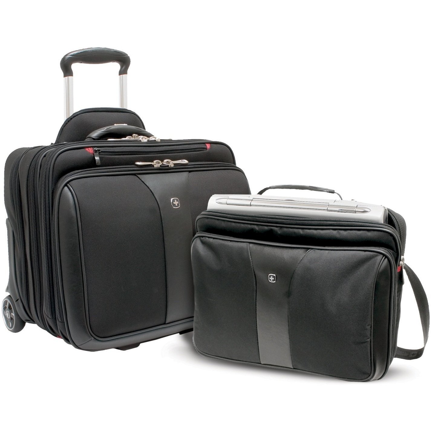Torba WENGER Patriot 2 za 17" s dodatnim slim caseom za 15.6" prijenosnik, crna-0