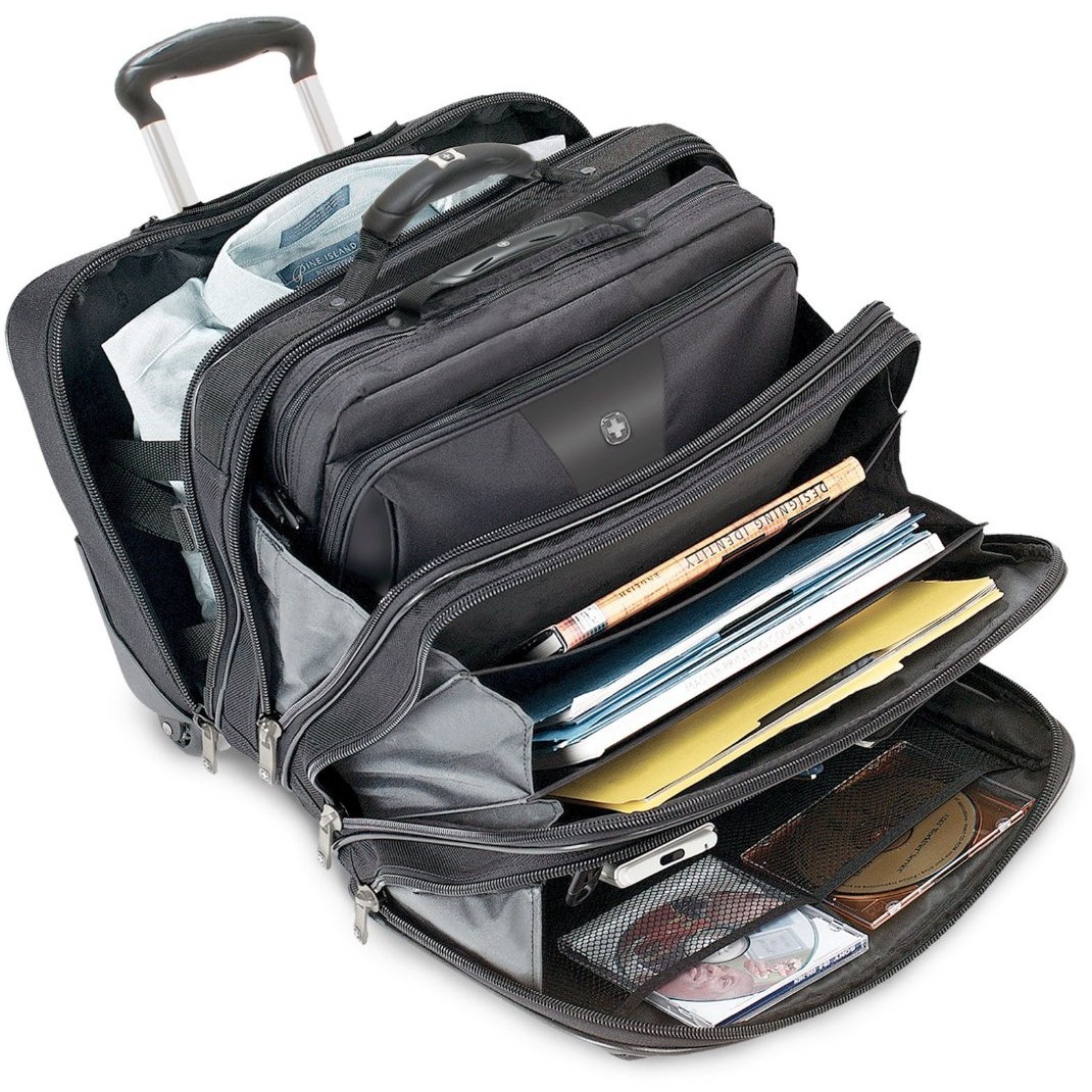 Torba WENGER Patriot 2 za 17" s dodatnim slim caseom za 15.6" prijenosnik, crna-11