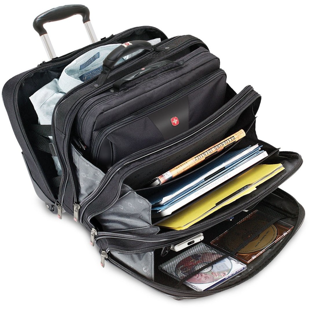 Torba WENGER Patriot 2 za 17" s dodatnim slim caseom za 15.6" prijenosnik, crna-12