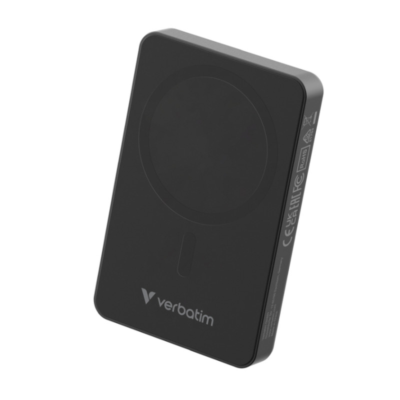 Powerbank VERBATIM Charge 'n' Go Essentials 10000mAh Magnetic Wireless 15/20W, crni-0