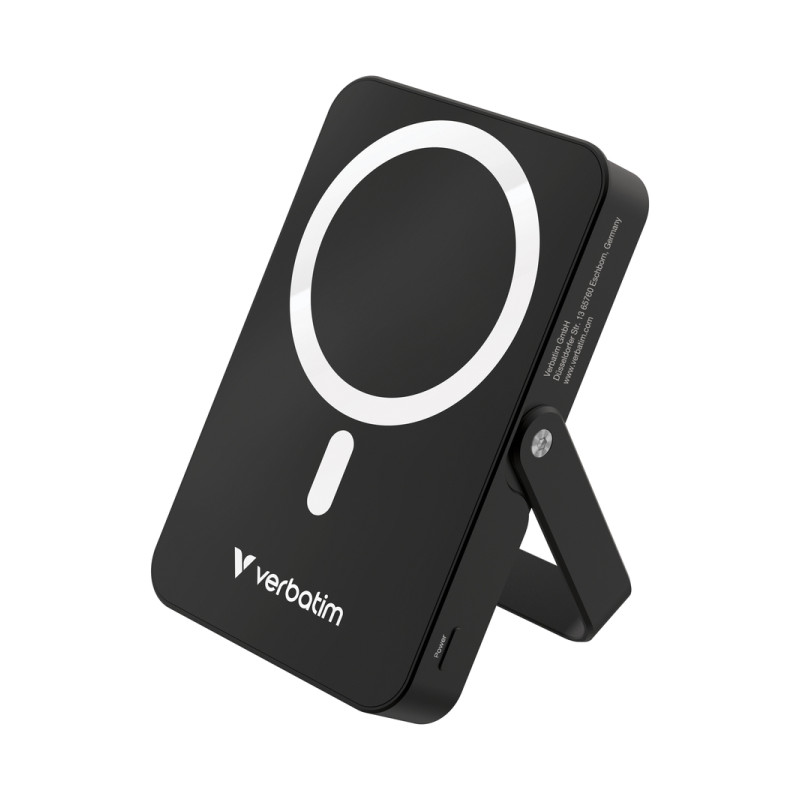 Powerbank VERBATIM Charge 'n' Go 10000mAh s postoljem, magnetsko bežično punjenje 15/20W, crni-7
