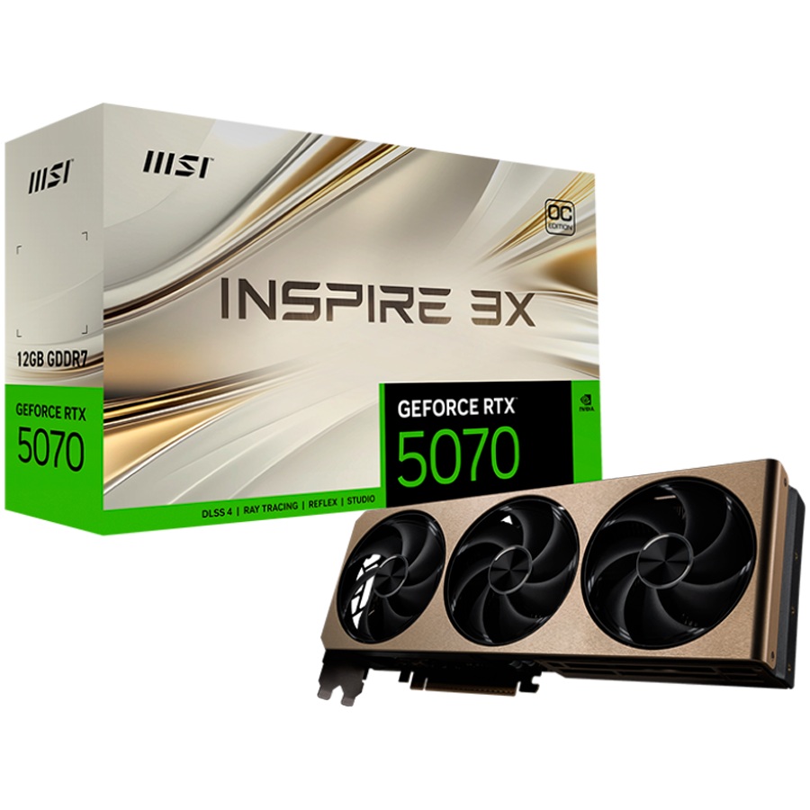 Grafička kartica MSI NVidia GeForce RTX 5070 12G INSPIRE 3X OC (12GB GDDR7, 192bit, PCI-E 5.0)-2