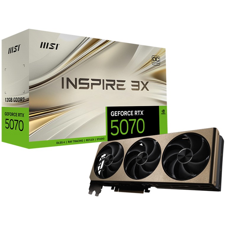 Grafička kartica MSI NVidia GeForce RTX 5070 12G INSPIRE 3X OC (12GB GDDR7, 192bit, PCI-E 5.0)-6