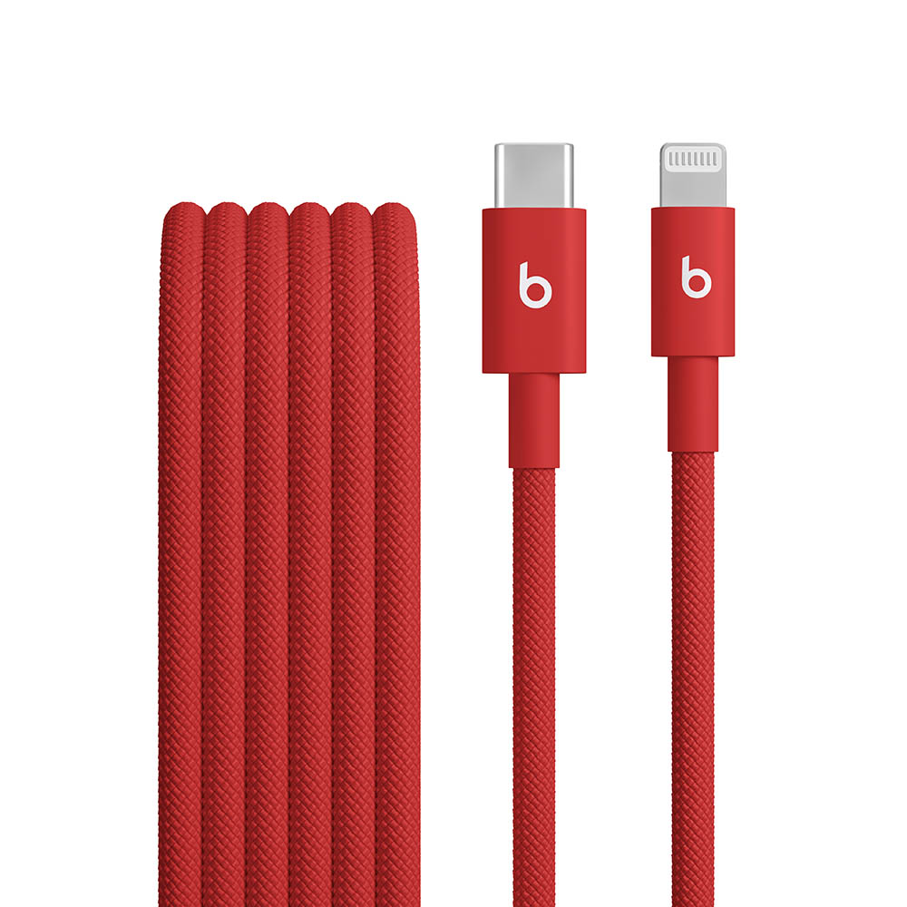 Kabel APPLE Beats USB-C to Lightning Woven (1.5m), Rapid Red-0