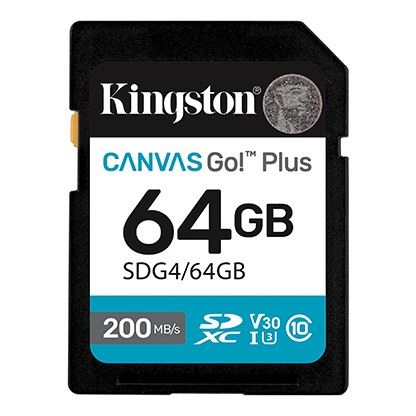 SD kartica KINGSTON Canvas Go Plus 64GB (Klasa 10, U3, V30, 200 Mb/s)-1