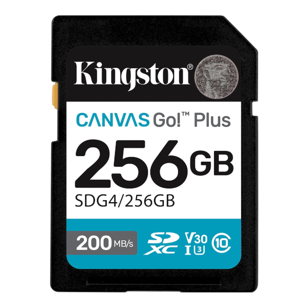 Memorijska kartica KINGSTON Canvas Go Plus SD (256GB, Klasa 10, U3, V30, Brzina čitanja 200 Mb/s, Brzina pisanja 160 Mb/s)-3