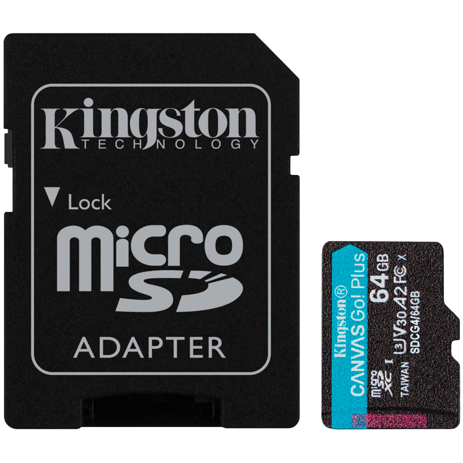 Card Kingston Canvas Go Plus MicroSD +ADP  64GB-1