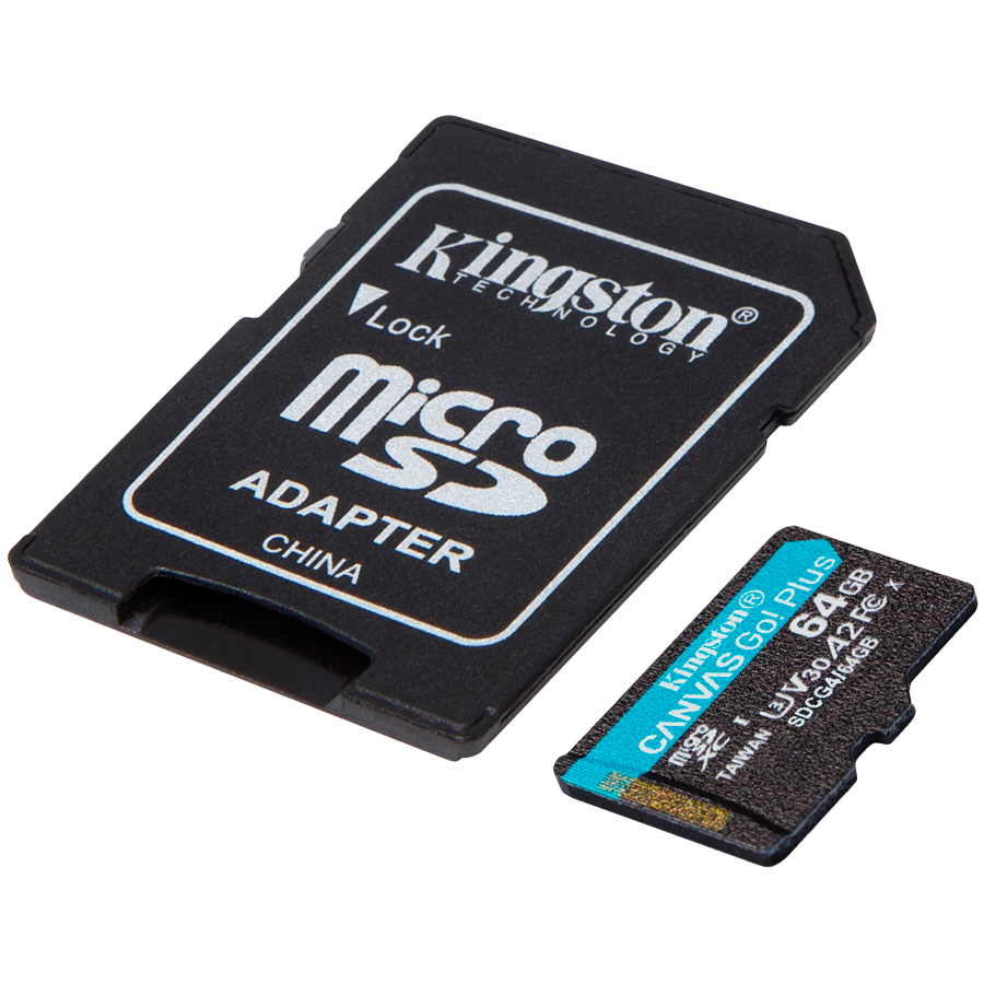 Card Kingston Canvas Go Plus MicroSD +ADP  64GB-2