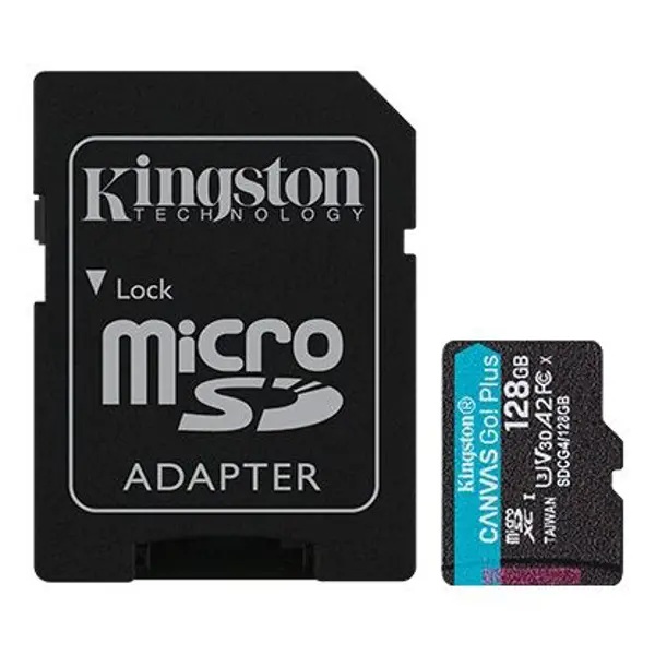 Card Kingston Canvas Go Plus MicroSD +ADP 128GB-2