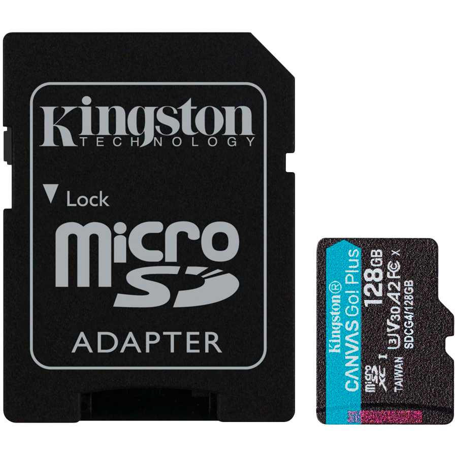 Card Kingston Canvas Go Plus MicroSD +ADP 128GB-0