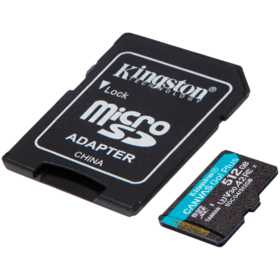 MicroSD kartica KINGSTON Canvas Go Plus +ADP 512GB (Brzina čitanja 200 Mb/s, Brzina pisanja 160 Mb/s, Klasa 10, U3, V30, A2)-3