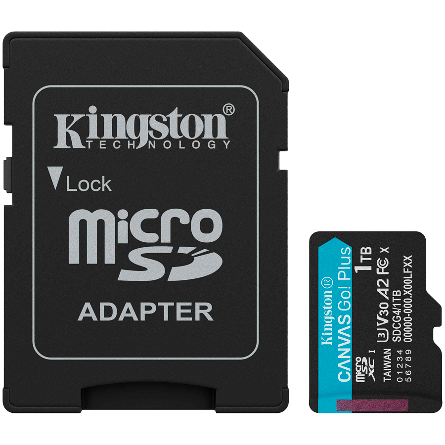 MicroSD kartica KINGSTON Canvas Go Plus +ADP 1TB (Brzina čitanja 200 Mb/s, Brzina pisanja 160 Mb/s, Klasa 10, U3, V30, A2)-1