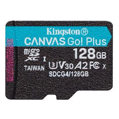 MicroSD kartica KINGSTON Canvas Go Plus 128GB (200 Mb/s, Klasa 10, U3, V30, A2)