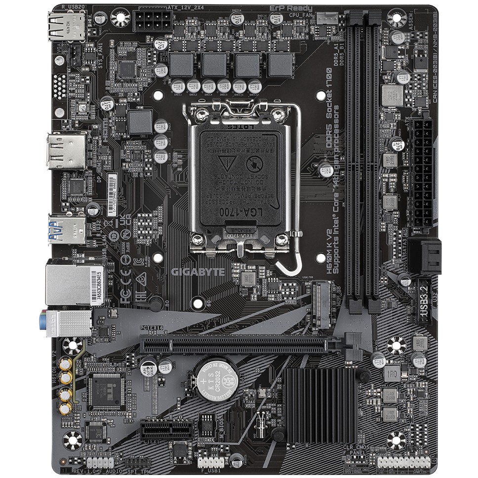 Matična ploča GIGABYTE MB GBT Intel 1700 H610M K V2-6